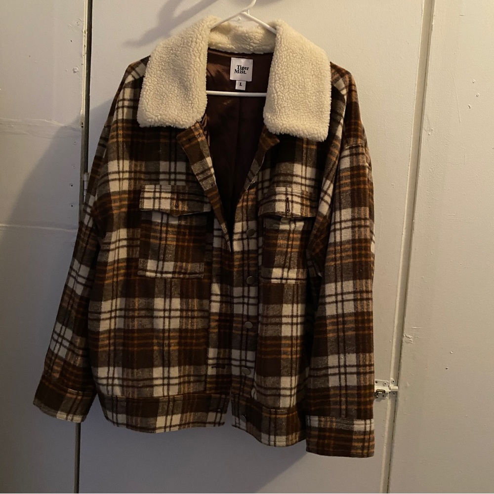 Tiger Mist Flannel Shacket